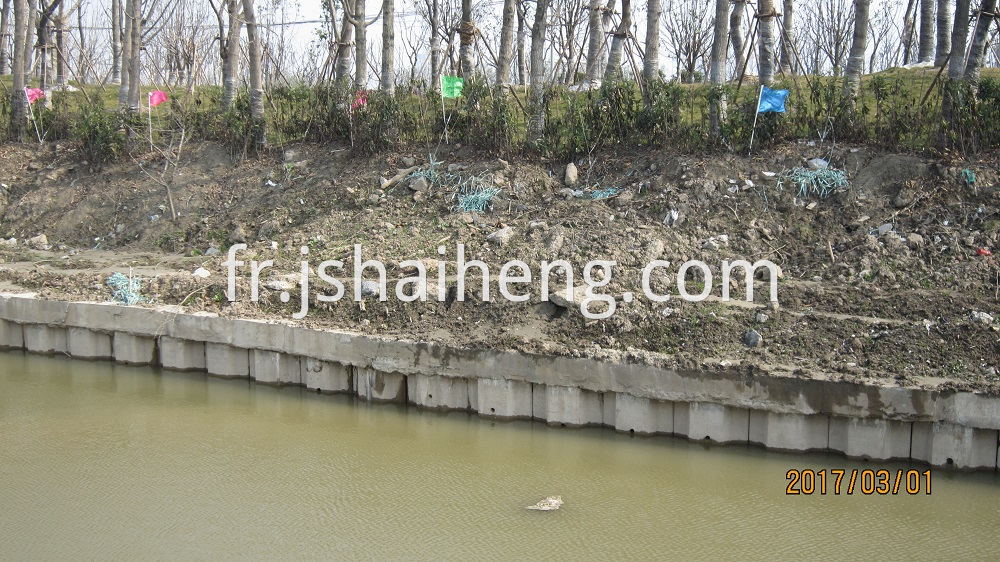 Sheet pile for river bank